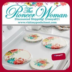 🦋 New Pioneer Woman Fancy Flourish Set of 4 Coordinating Range Covers